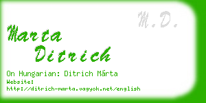 marta ditrich business card
